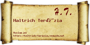 Haltrich Terézia névjegykártya