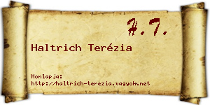 Haltrich Terézia névjegykártya